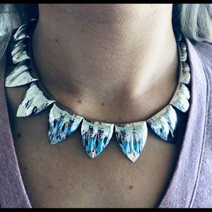 Vintage silver tone Napier chocker necklace